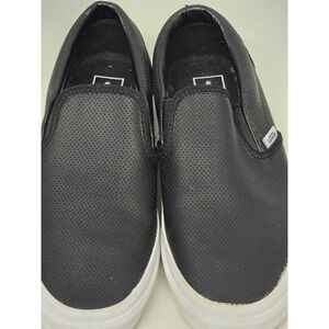 Vans Men's Size 8.5 Women's 10 Slip On Shoes Black White 721356